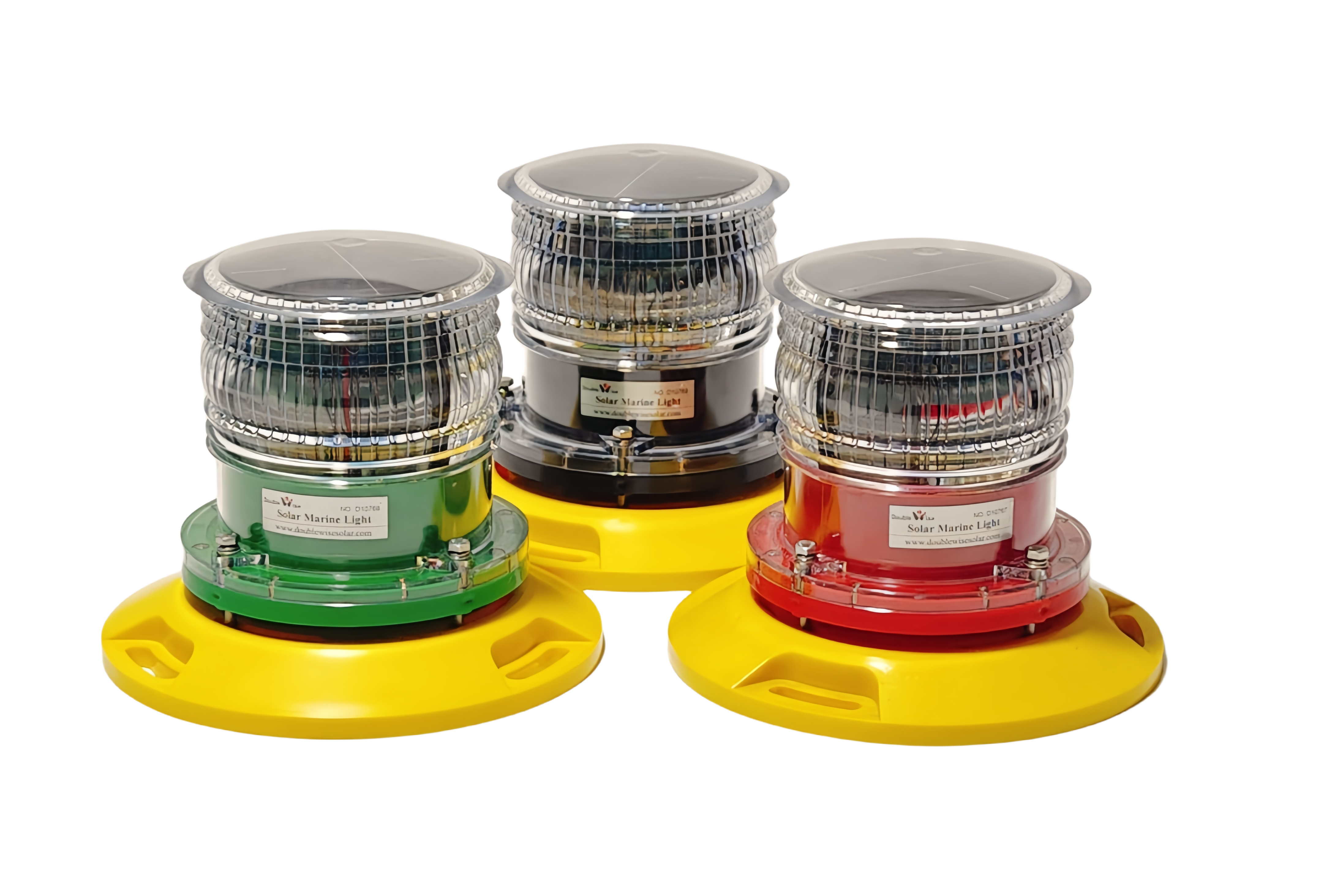 Solar LED Barge Navigation Light DWS305/3NM in red, green and white