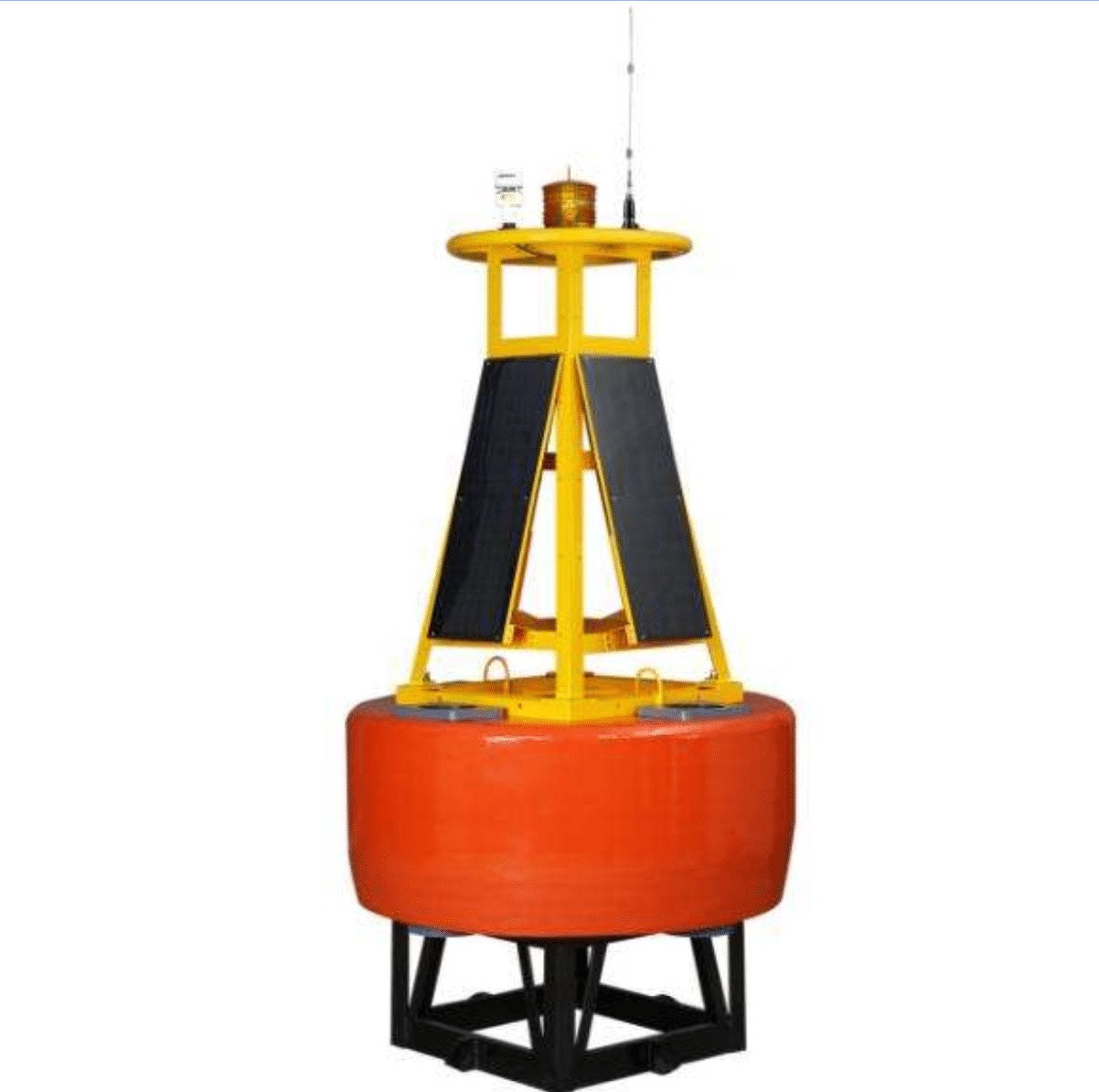Solar marine lantern on a lateral mark buoy